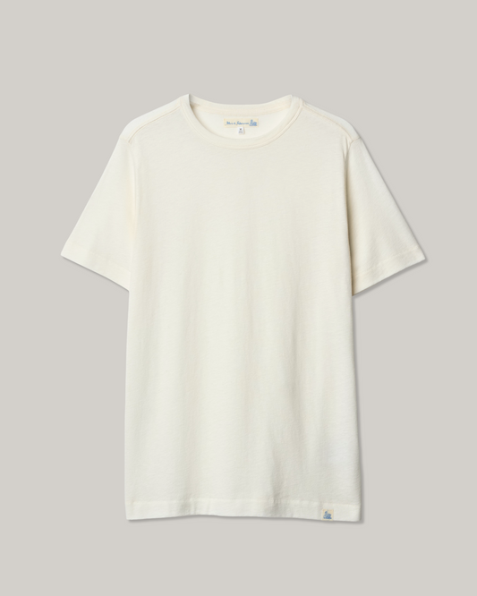 MERZ B. SCHWANEN COTTON - CASHMERE WOMEN'S T-SHIRT - NATURAL