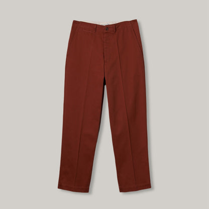 MERZ B SCHWANEN CHINO 01 TROUSER - CHESTNUT