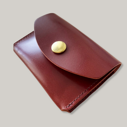 KOBASHI STUDIO CARD CASE WALLET - RED BROWN CORDOVAN