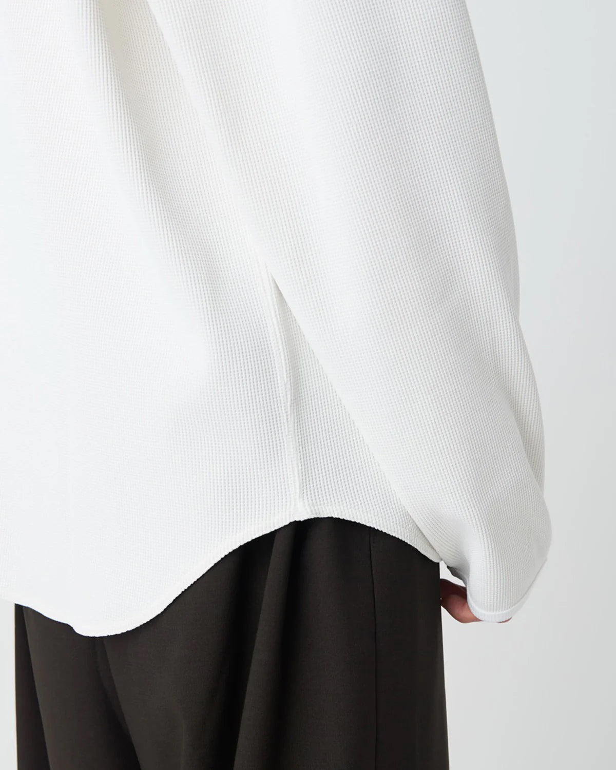 SNOW PEAK DRY WAFFLE  LONG-SLEEVE T-SHIRT - OFF-WHITE