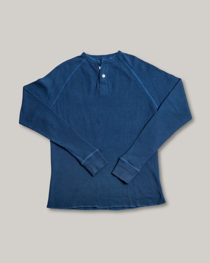 HEIMAT HENLEY WAFFLE TOP - INK
