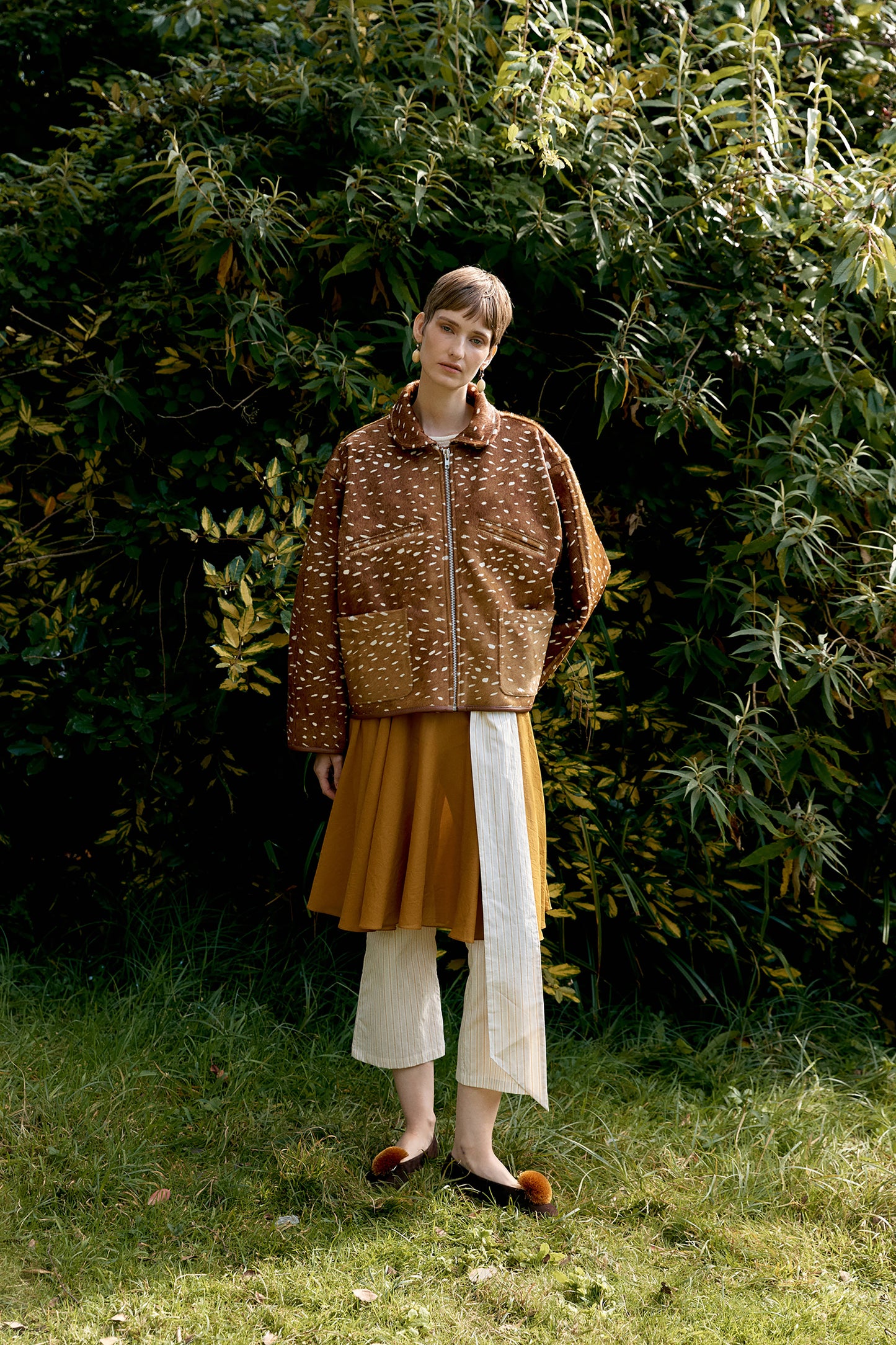 CAWLEY DEER PRINT FLYING JACKET - DEER