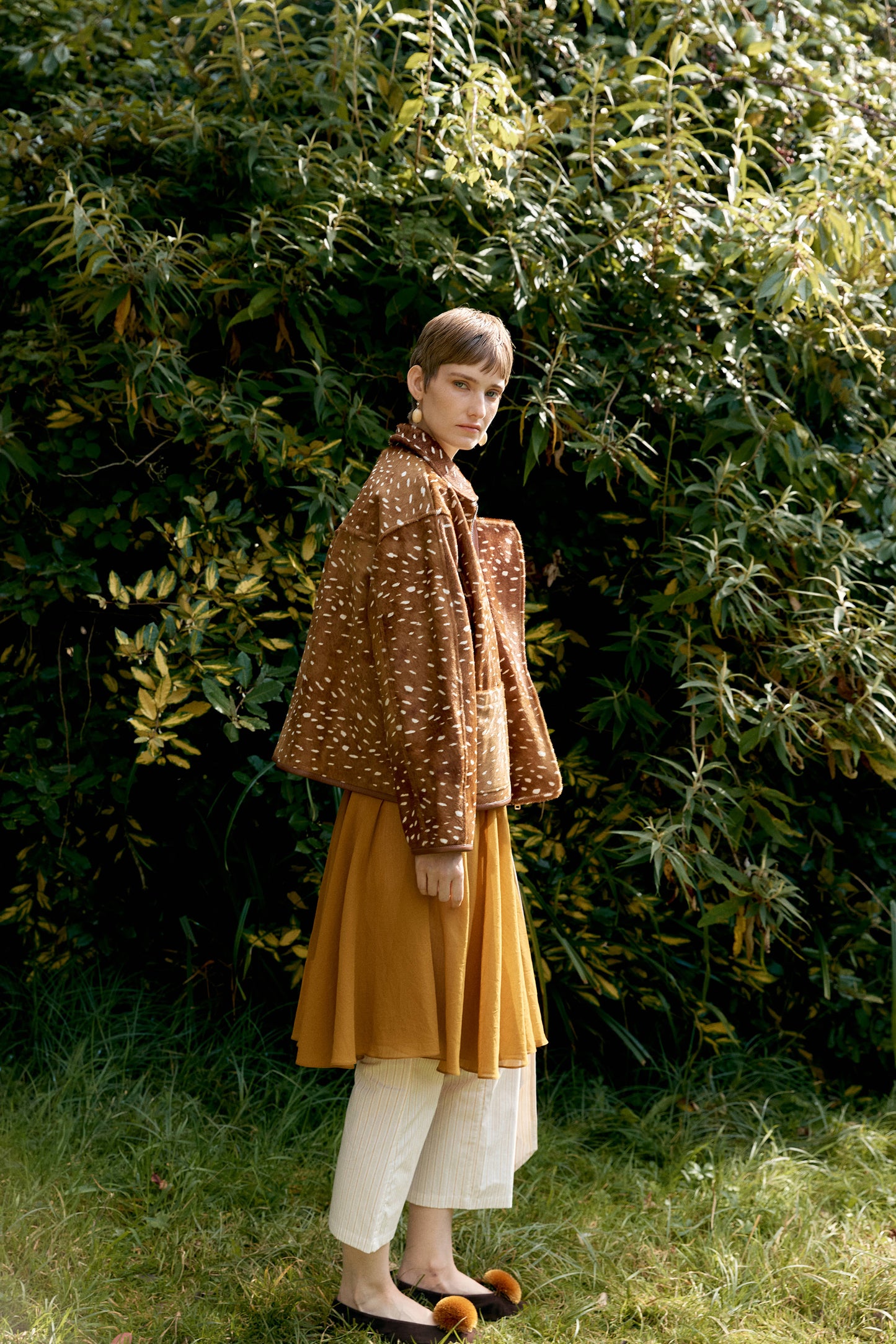 CAWLEY DEER PRINT FLYING JACKET - DEER