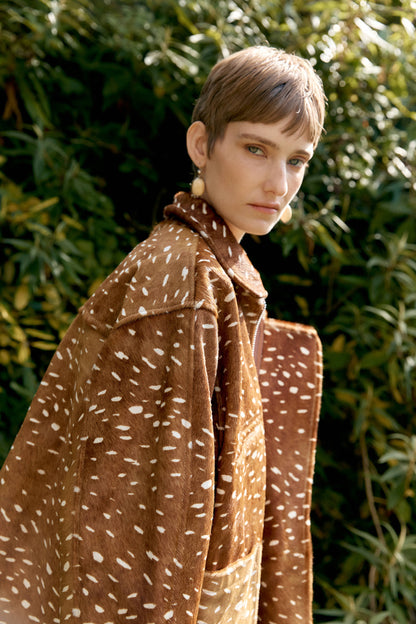 CAWLEY DEER PRINT FLYING JACKET - DEER