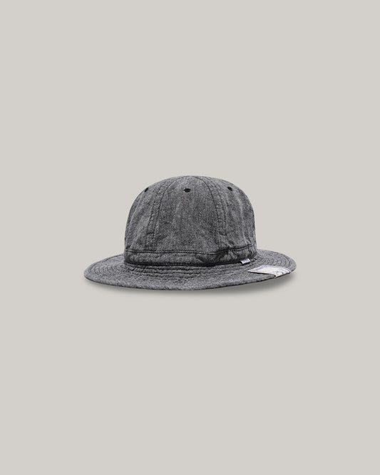H.W. DOG & CO. LINEN FATIGUE HAT - BLACK