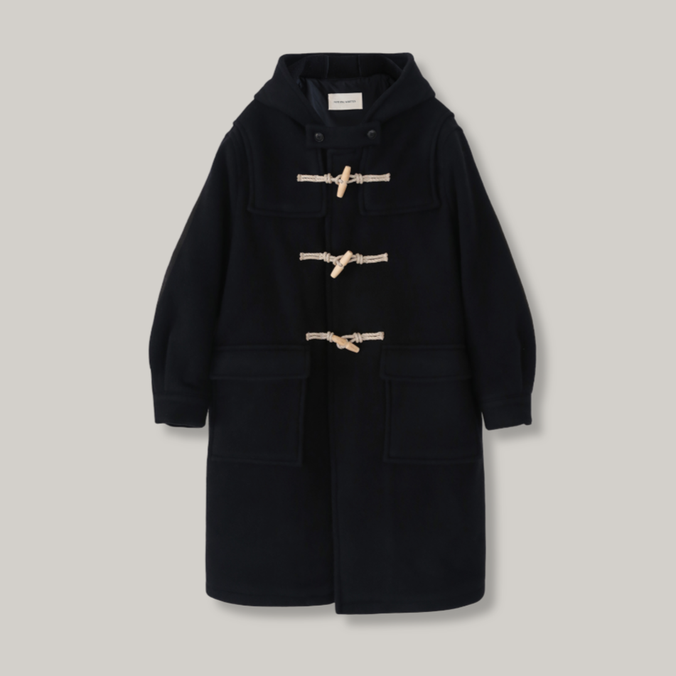 NOTHING WRITTEN CLASSIC DUFFLE  COAT - NAVY