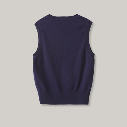 NOTHING WRITTEN EMITT U-NECK WOOL SLIPOVER - NAVY