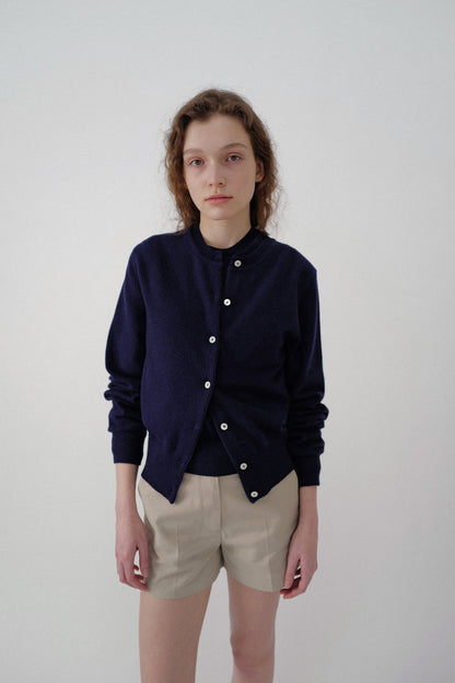 NOTHING WRITTEN EMITT U-NECK WOOL SLIPOVER - NAVY