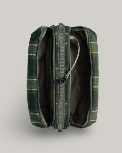 TOPOLOGIE BOTTLE SACOCHE LARGE GREEN CHECK WOOL