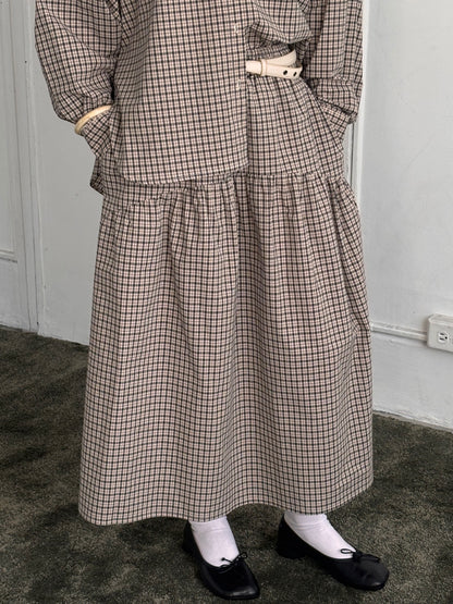 A BRONZE AGE FIELD SKIRT - SANDY PLAID