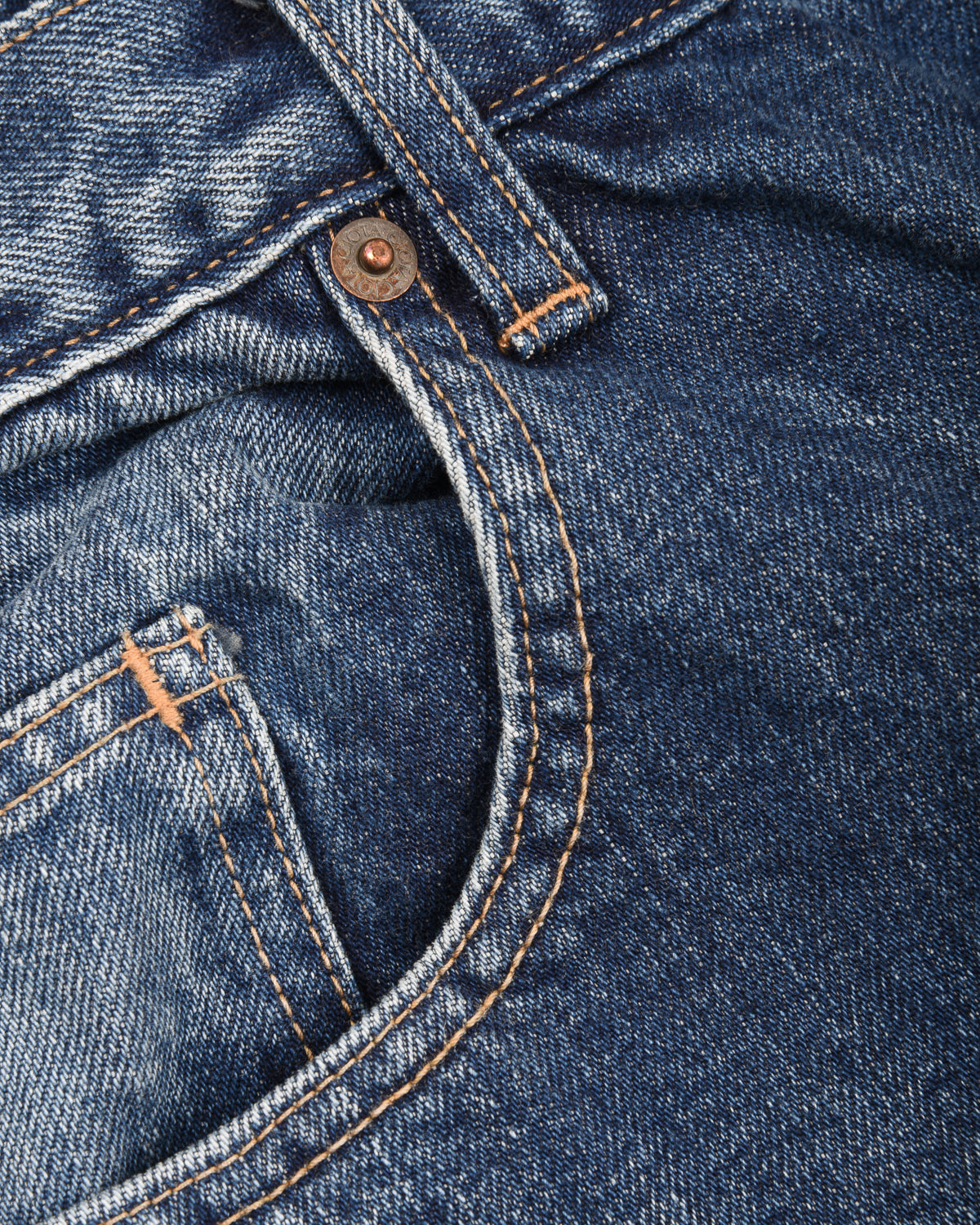 CIOTA WIDE BAGGY 5 POCKET PANTS - MEDIUM BLUE