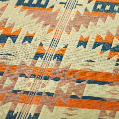 BASSHU IGUSA WOVEN RUG -  ORANGE