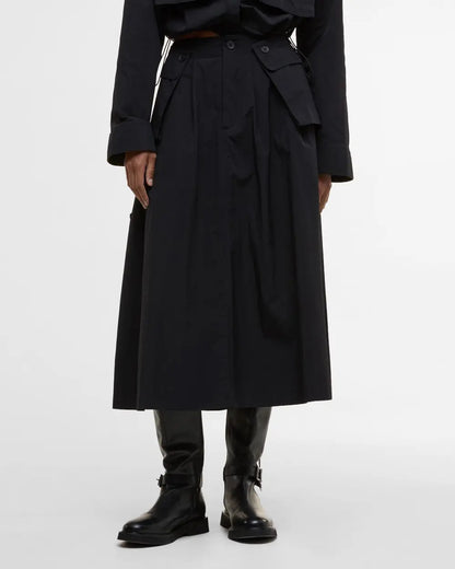 BARBOUR IMELDA MIDI SKIRT - BLACK