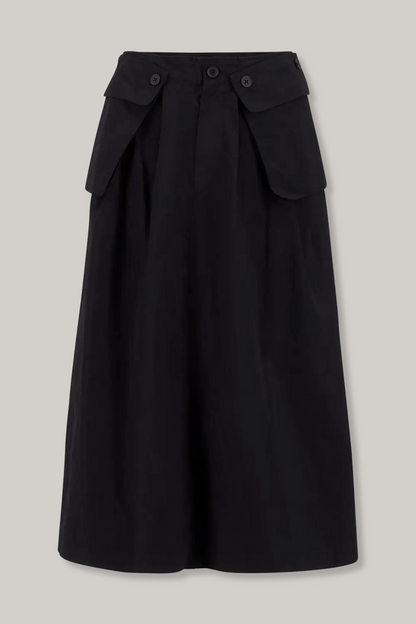 BARBOUR IMELDA MIDI SKIRT - BLACK