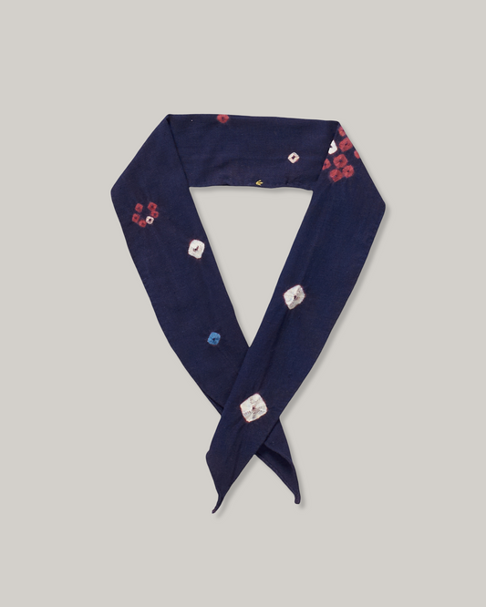 11.11 COTTON MINIATURE TIE-DYE BANDANA -  MIDNIGHT INDIGO