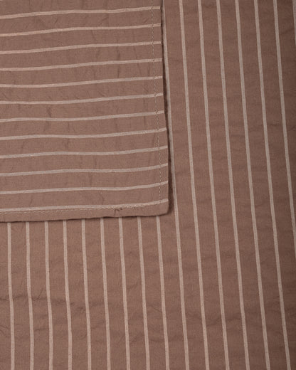 TS(S) SEERSUCKER STRIPE COTTON BANDANA SCARF - BROWN