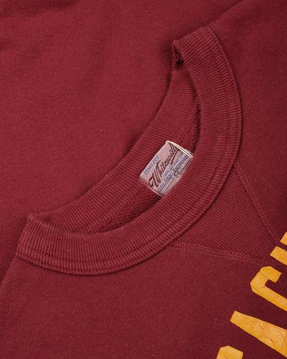 WHITESVILLE MASSACHUSETTS S/S SWEAT W/ PRINT - WINE