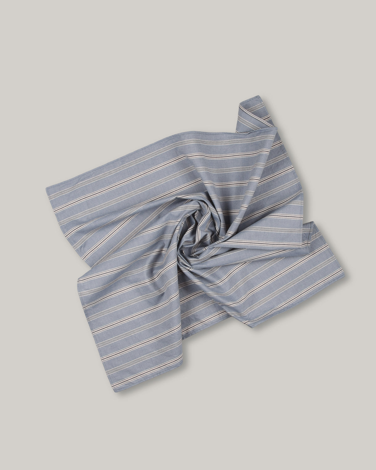 TS(S) STRIPE COTTON BANDANA SCARF - BLUE