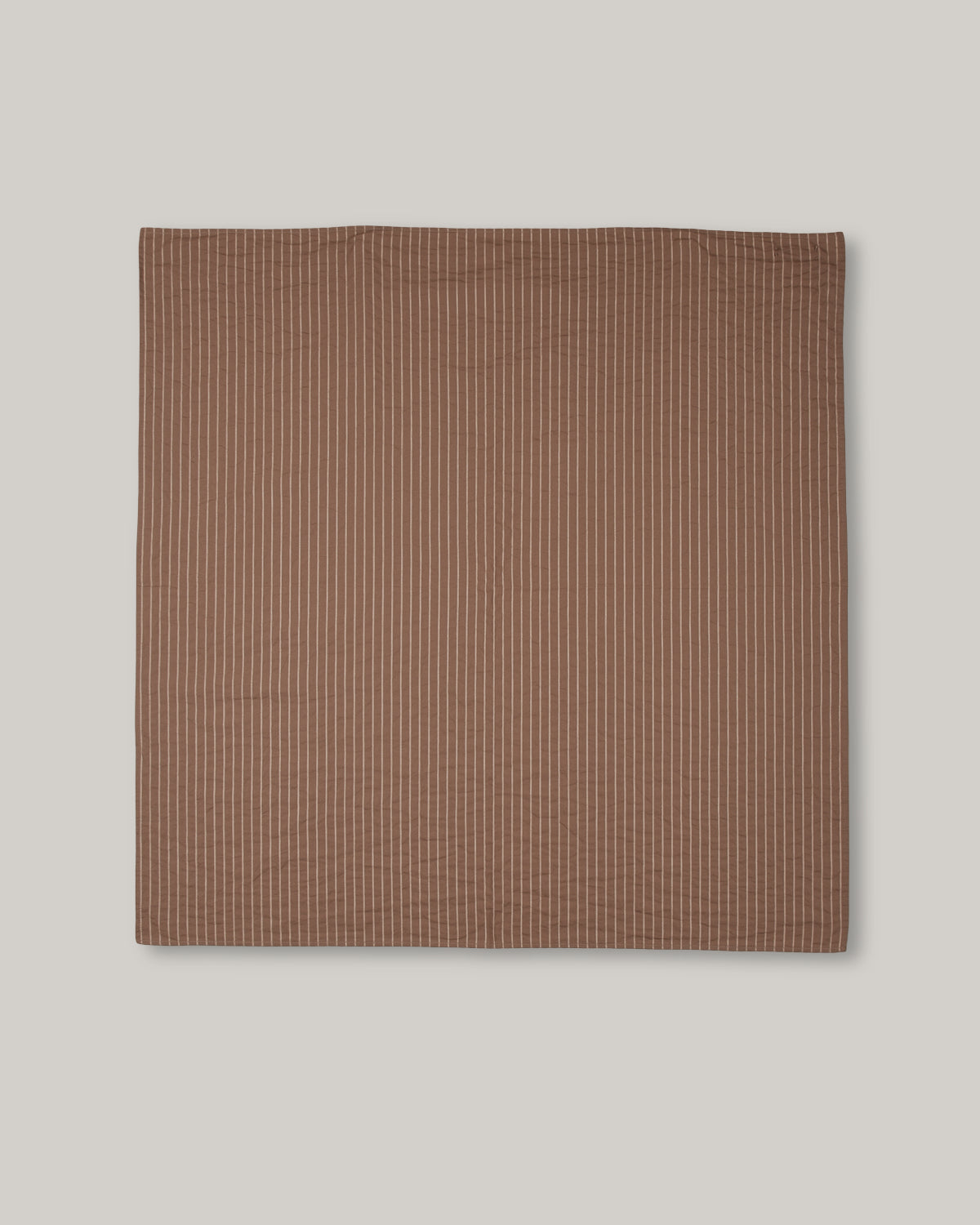 TS(S) SEERSUCKER STRIPE COTTON BANDANA SCARF - BROWN