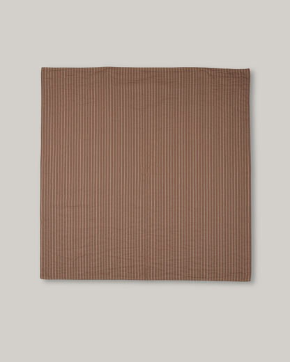 TS(S) SEERSUCKER STRIPE COTTON BANDANA SCARF - BROWN