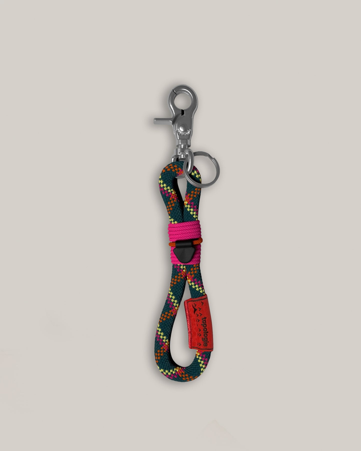TOPOLOGIE 8.0MM LOOP KEY HOLDER DEEP TEAL HELIX