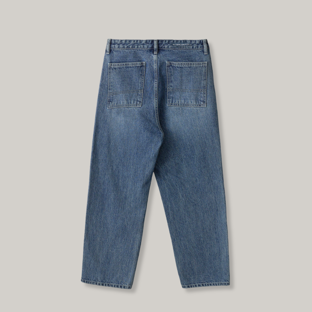 NOTHING WRITTEN LABO STRAIGHT COTTON DENIM - BLUE