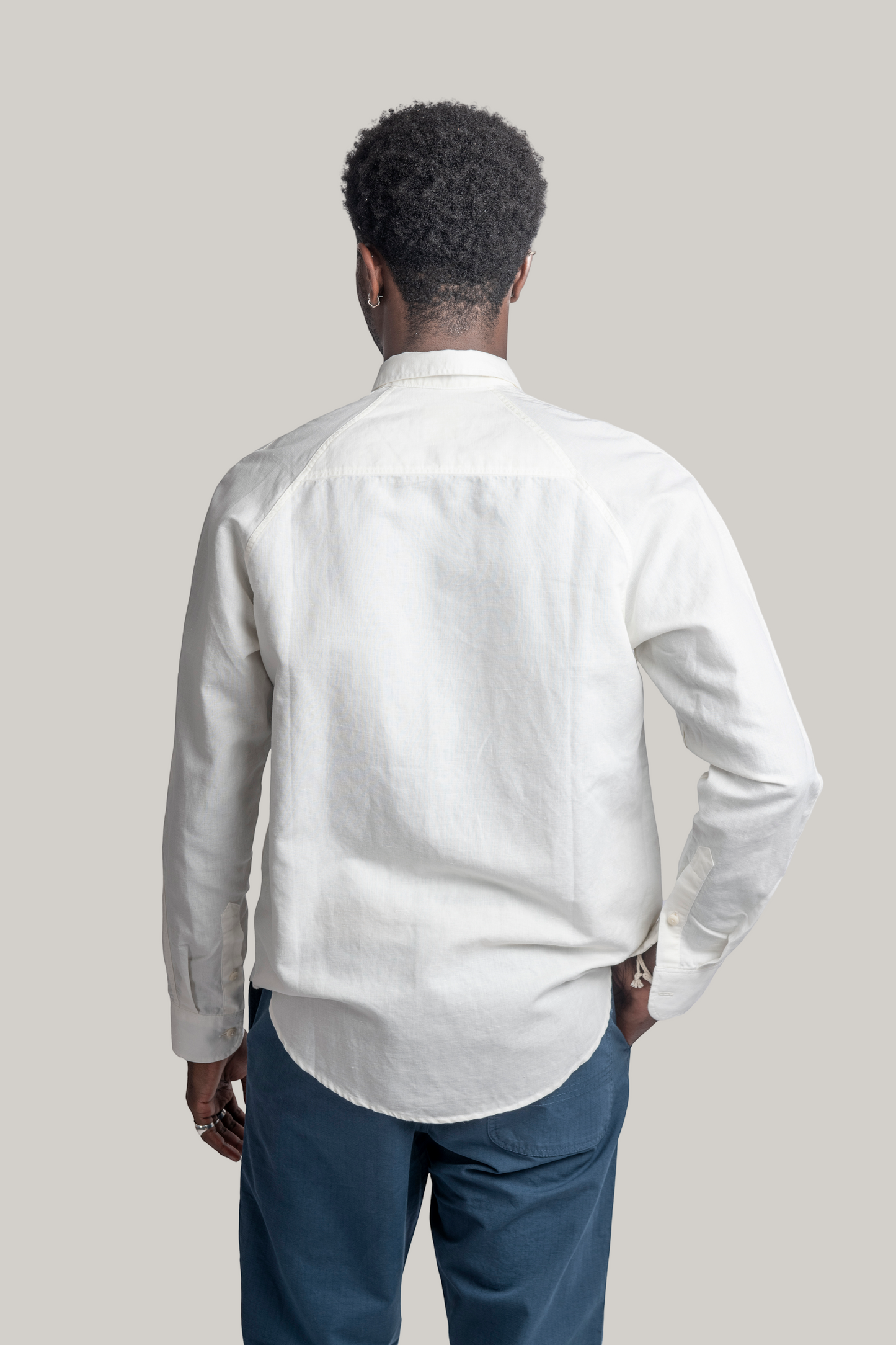 HEIMAT COTTON/ HEMP ARTIST SHIRT GD - WHITE