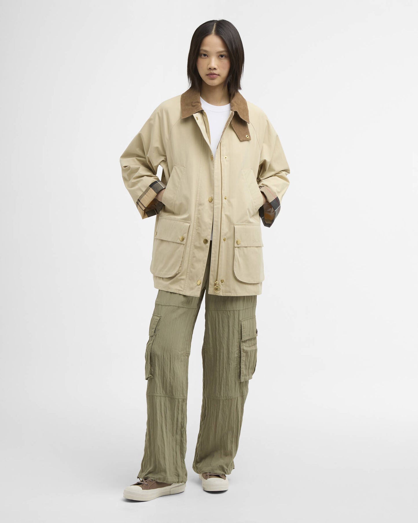 BARBOUR GLYNIS CASUAL JACKET - PALE KHAKI