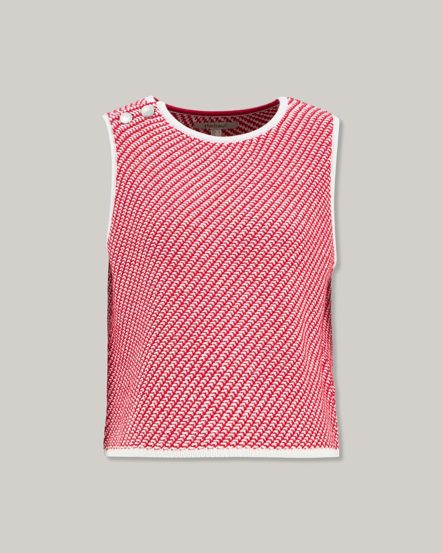 BARBOUR AMANDA KNITTED VEST - POPPY RED