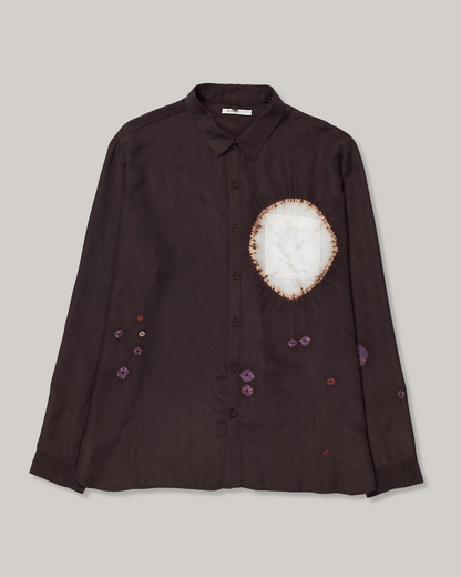 11.11 FINE SILK LOVERS SHIRT - BURNT UMBER