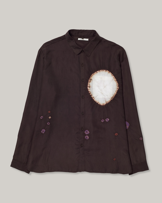 11.11 FINE SILK LOVERS SHIRT - BURNT UMBER