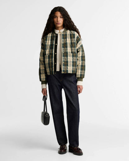BARBOUR RAVENSHILL REVERSIBLE QUILTED JACKET - OLIVE/FERN/ANCIENT