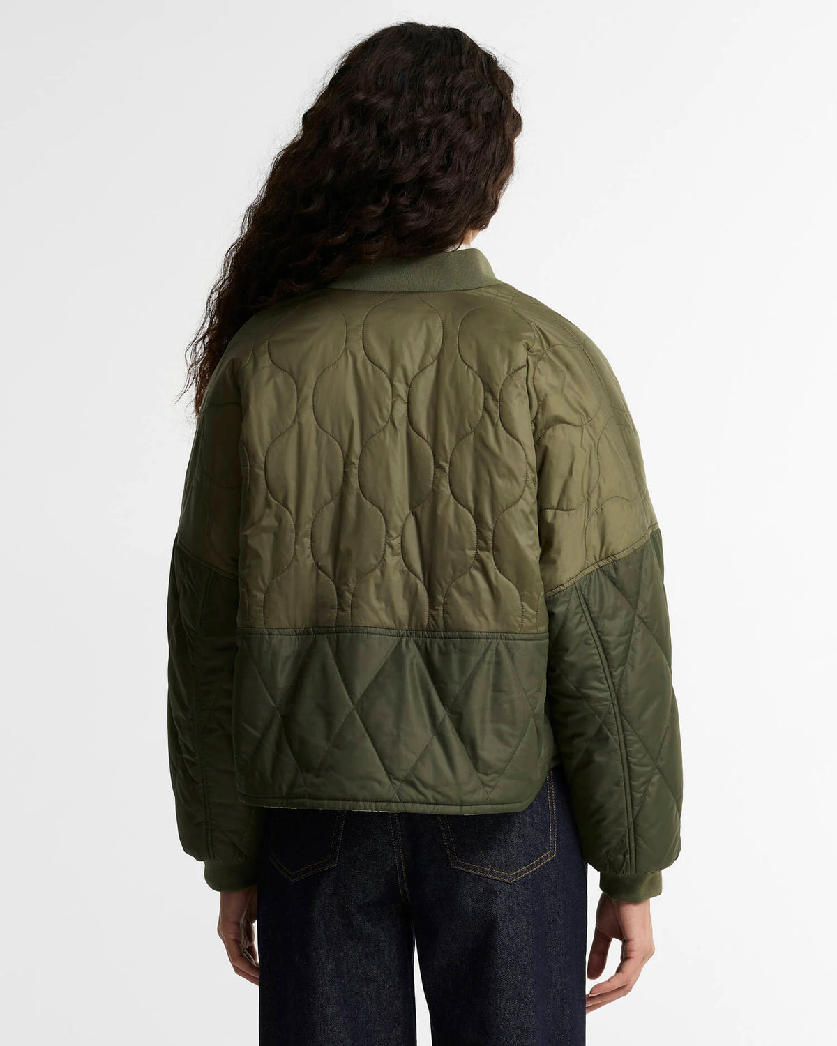 BARBOUR RAVENSHILL REVERSIBLE QUILTED JACKET - OLIVE/FERN/ANCIENT