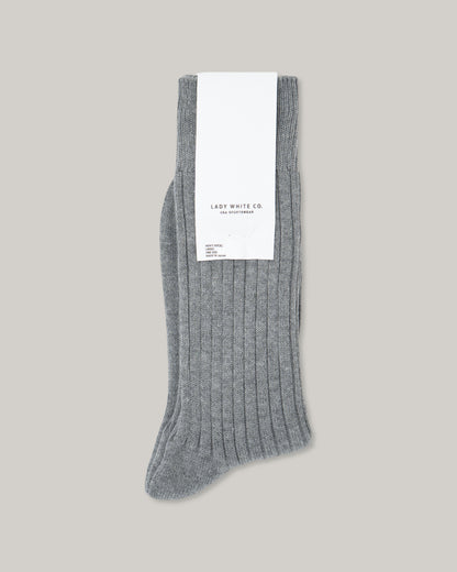 LADY WHITE CO.  LW-C SOCK -  DARK GREY MELANGE