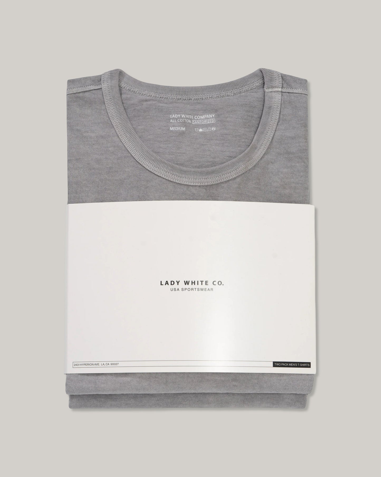 LADY WHITE CO. TEE 2 PACK - PIGMENT CHALK