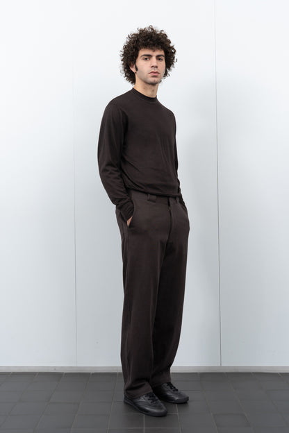LADY WHITE CO. JERSEY TROUSER - BLACK MUSHROOM