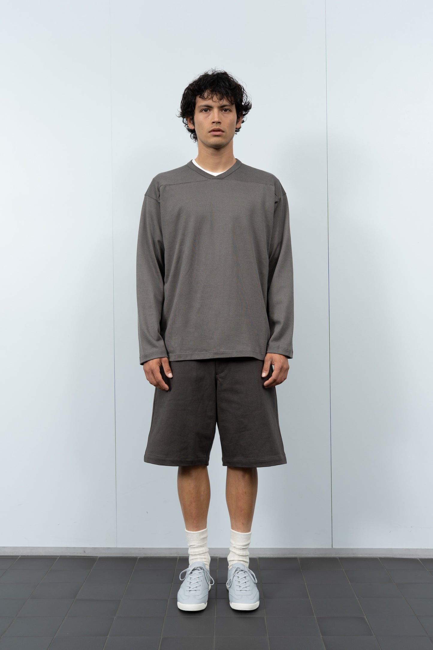 LADY WHITE CO. L/S FOOTBALL T-SHIRT - GREY OLIVE