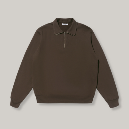 LADY WHITE CO. 1/4 ZIP SWEATSHIRT - BLACK OLIVE