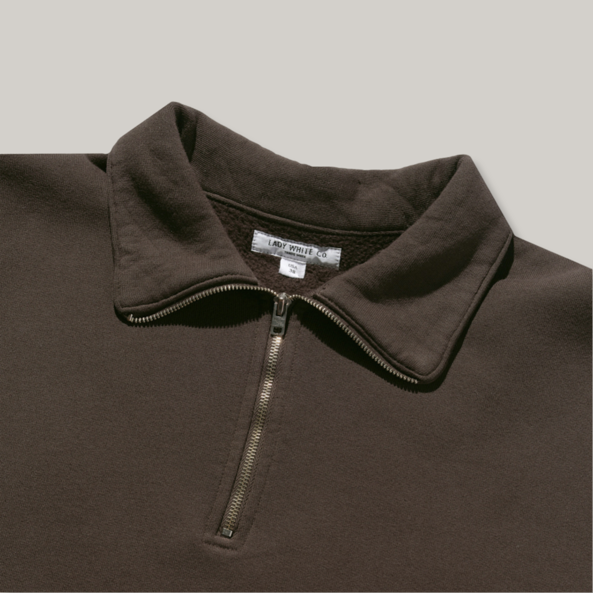 LADY WHITE CO. 1/4 ZIP SWEATSHIRT - BLACK OLIVE