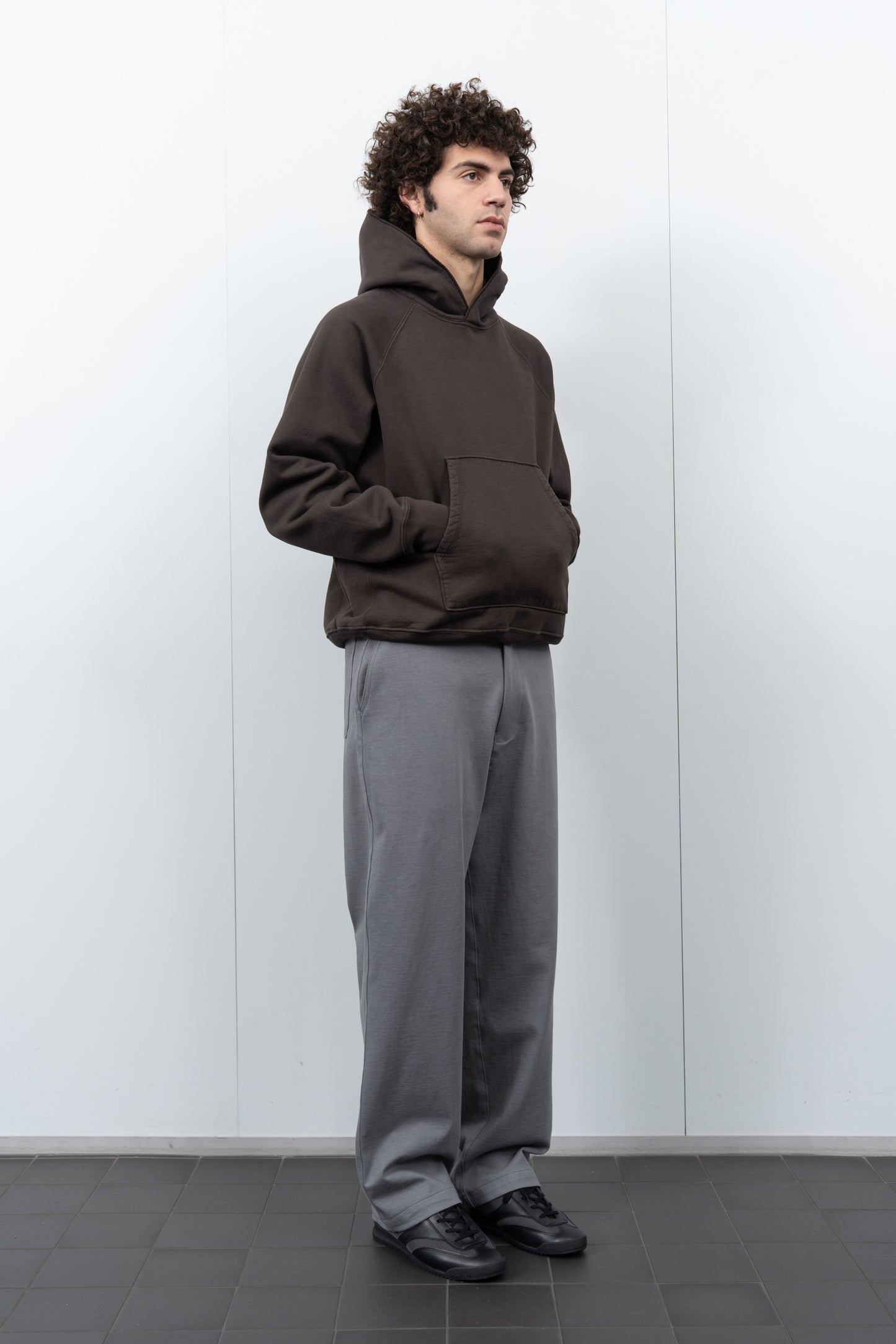 LADY WHITE CO. SUPER WEIGHTED HOODIE - BLACK MUSHROOM