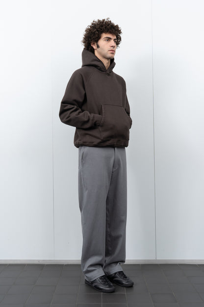 LADY WHITE CO. SUPER WEIGHTED HOODIE - BLACK MUSHROOM