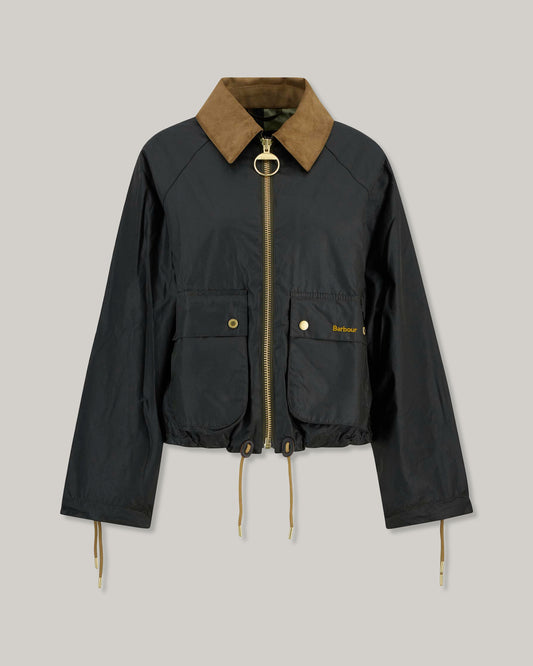 BARBOUR MARRON WAXED JACKET - FERN/ ANCIENT TARTAN