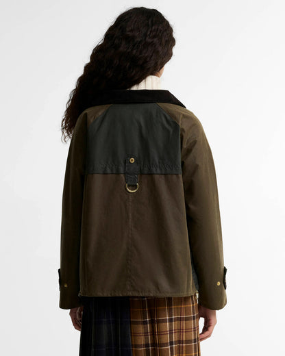 BARBOUR HAZLEWOOD WAXED JACKET - BEECH/ FERN/ MXED TARTAN