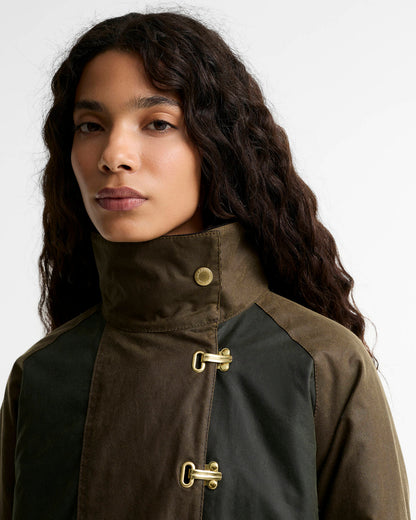 BARBOUR HAZLEWOOD WAXED JACKET - BEECH/ FERN/ MXED TARTAN