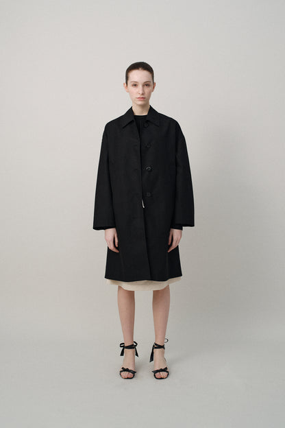 NOTHING WRITTEN HARRI MAC COAT - BLACK