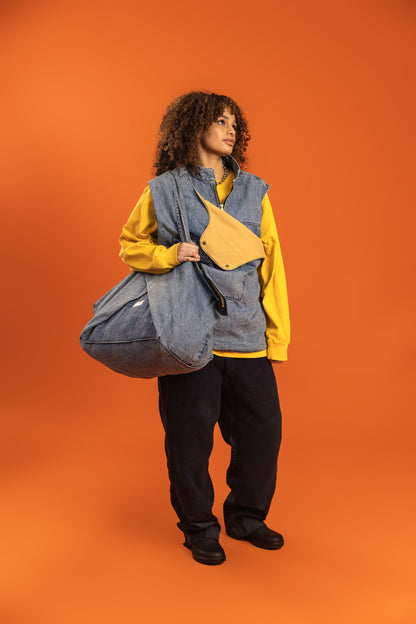 WORKING TAKEOUT BAG - INDIGO STONE WASHED