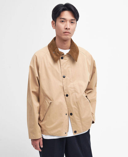BARBOUR TRANSPORTER OVERSIZED CASUAL JACKET - STONE