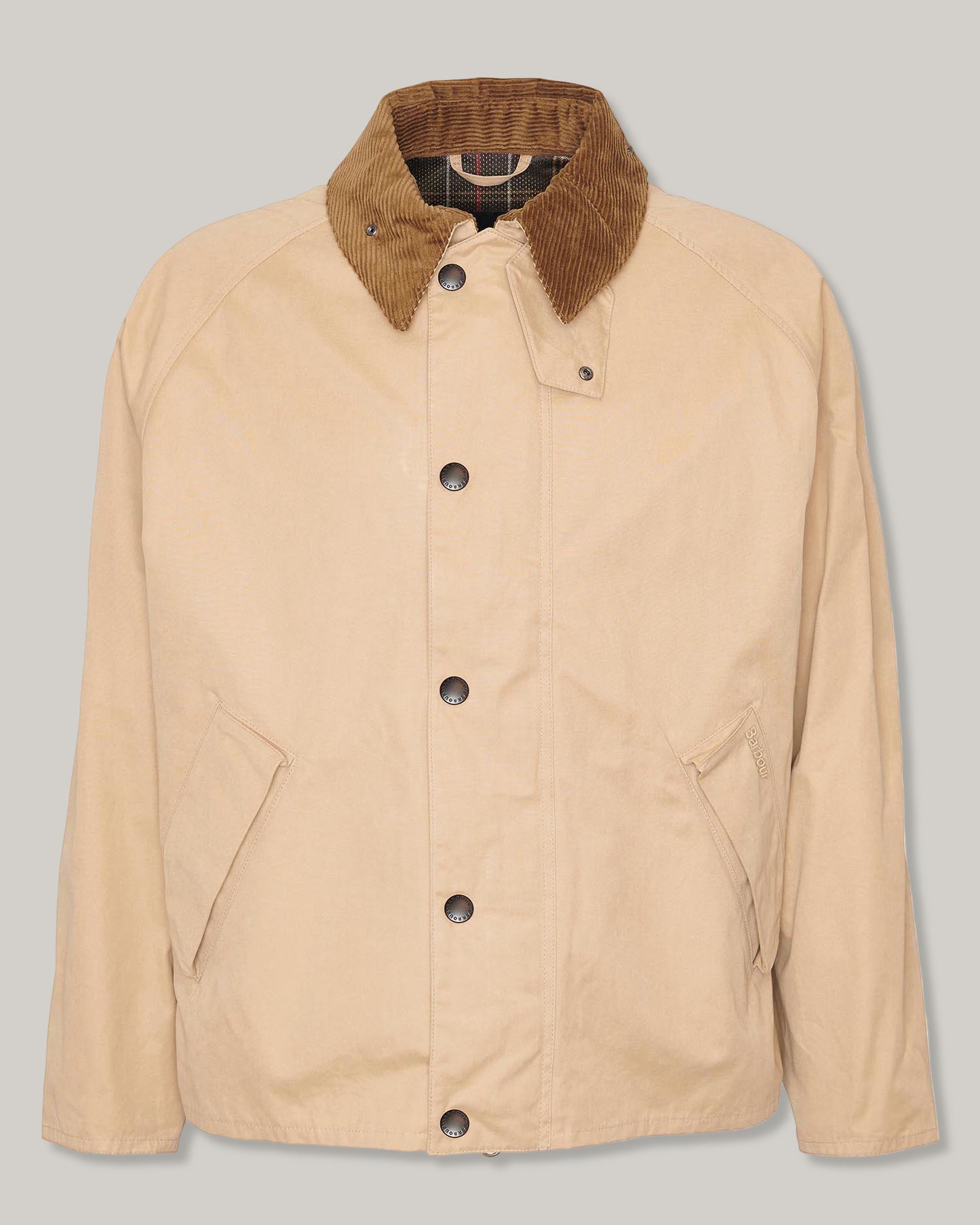 BARBOUR TRANSPORTER OVERSIZED CASUAL JACKET - STONE