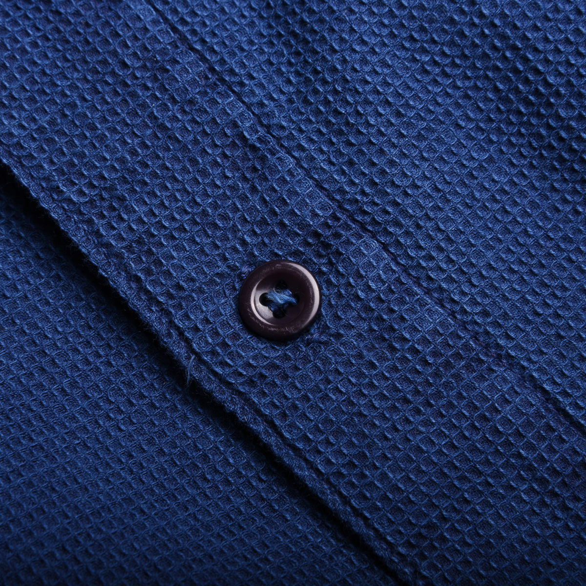 TENDER ARGYLE HAND POCKET SHIRT - BEEKEEPER'S CLOTH - ACHILLES' HEEL INDIGO DYED