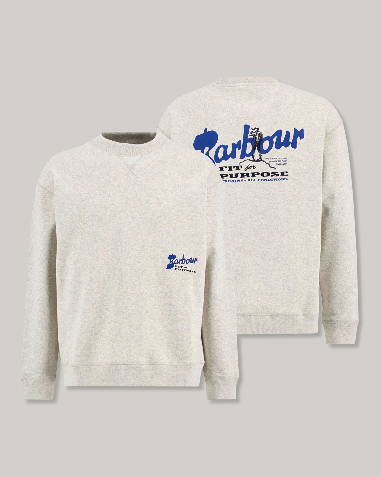 BARBOUR BLYTHE CREW NECK JUMPER - NEUTRAL MARL